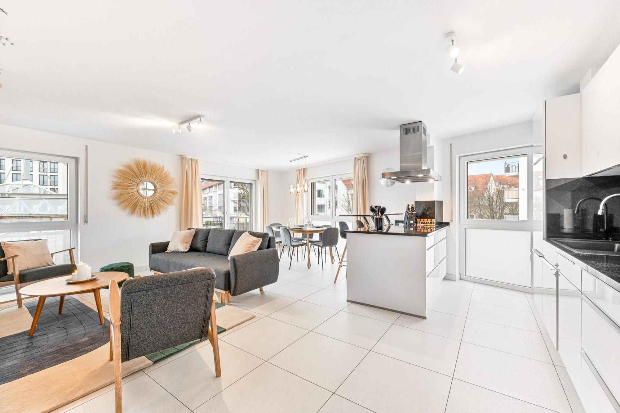 Design-Apartment - Kueche - Parken - Zentral Leinfelden-Echterdingen Esterno foto